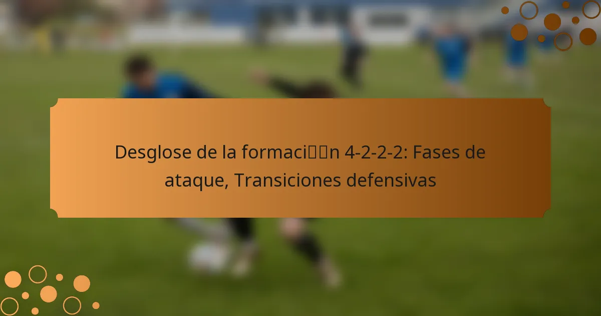Desglose de la formación 4-2-2-2: Fases de ataque, Transiciones defensivas