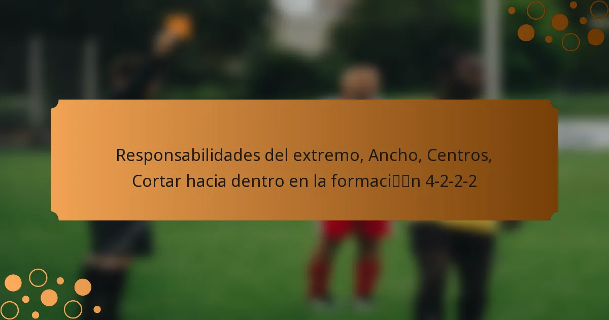 Responsabilidades del extremo, Ancho, Centros, Cortar hacia dentro en la formación 4-2-2-2